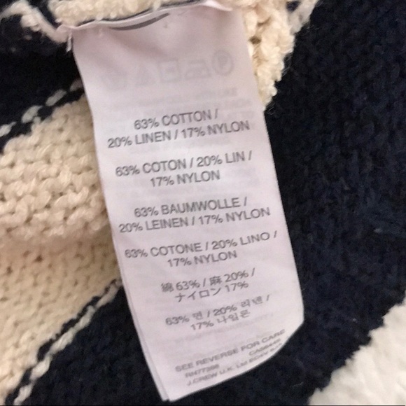 J.Crew Navy Blue/ White Mixed Striped Sweater - Picture 7 of 7